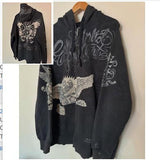 Fongt Children's Hooded Jacket 2025 New Cross Hoodie Hoodie Bow Print Hoodie