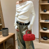 Fongt High-Quality Raw A Variety Of Wearing The Annual Love Of Wool Show Thin Soft Skin Knitted Shirt Top Female Autumn