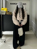 Vintage Down Bread Clothes Female 2024 Winter Design Feel Double Zipper Trend Advanced Feel White Duck Down Coat-Outfit