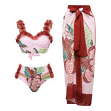 2025 New Swimsuit Two Sets Of Holiday Bikini Beach Sexy Bikini Conjoined Conservative Swimsuit