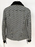 QUALITY Newest 2023 FW Designer Fashion Women's Lion Buttons Monogram Fur Collar Quilted Jacket