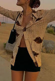 Printed Long Sleeve Blouse-Outfit