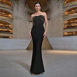 Yujie Style Dress Woman 2025 Spring New Fashion Temperament Elegant Sleeveless Tector-Boiled Stud Bag Hip Dress