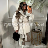 Fongt Three-Color Collar Warm Waist Women's Cotton Jacket Autumn And Winter Loose Collar New Fashion Cotton