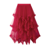 Fongt Net Yarn Cake Half-Dress In Long High-Waisted Thorny Fairy Dress Dress 1279