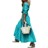 Fongt Spot Spring 2024 New Women's Casual Temperament Long-Sleeved Print Shirt Dress-Outfit