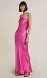 Satin Tube Maxi Dress-Outfit