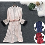 Sex Underwear Perspective Seduction Sexy Lace Side Home Pyjamas Large Ice Cream Bathrobe