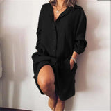 2022 ZANZEA Women's Blouse Casual Shirt Vestidos Fashion Button Long Sleeve Shirts Female Lapel Work Blusa Tunic