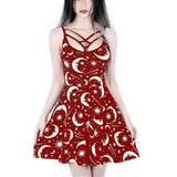 Style Sexy Print Spaghetti Strap A-line