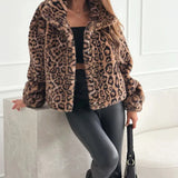 Faux Fur Leopard Jacket-Outfit