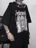 Men's Gothic Ancient Cross Graphic Tee-Outfit