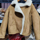Fongt Women's Fashion For Autumn And Winter 2025 Loose Warm Retro Lamb Wool Coat D79245