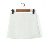 Spring Style Classic Holiday Shorts, Solid Color Shorts, Half Skirt, A-Shaped Skirt.-Outfit