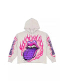 Vintage Gothic Skeleton Hoodie Autumn And Winter Hip Hop Long-Sleeved Coat Loose Hooded Sweatshirt-Outfit