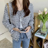 2021 New Fashion Tweed Female Tassel Coat Women Spring Woolen Jacket Autumn Outerwear