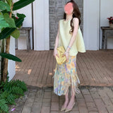 Fongt Folds 2025 New Spring Wearing High-End Elegant Lazy High-End Thaigran High-End Tuxedo Skirt