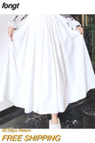 Women Pure Simple Classy Aesthetic All-match Temperament White Autumn Students Cozy Ankle-length Tender Femme Casual