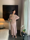 Fongt Xixi 2025 Autumn Dress New High-Waisted Vertiny Temperament Sling Dress High-End Long Dress Women 88096