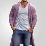 Fongt Men's Spring And Autumn Thin Knits Men's Loose Long Wool Coat