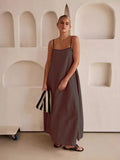 Fongt Bump Cotton Leprosy Sling Dress 2025 Spring And Summer New