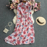 Long-Sleeved Dress With Large Flowers-Outfit