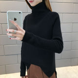 Women Turtleneck Pullover Sweater Thick Autumn Winter Long Sleeve Knitted Top Fashion Casual Ladies Jumper Warm blouse
