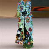 Long V-neck Printing Sleeve Pocket Printed Loose