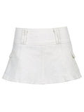 Denim Skate Mini Skirt-Outfit