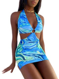 Out Girl Printed V-neck Ring