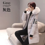 Cotton-Padded Jacket Women Coat New Winter Korean Version Slim Down Padded Jacket Women Long Plus Thick Cotton-Padded Jacket Women-Outfit