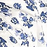 Puff Sleeve Dress Cut out Split High Waist Zip Print Robe Elastic Slim Fit Long Dress Women Spring Prairie Chic