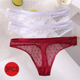 Sexy Panties Women G-String Thong Lace Underwear Pantys Low-Waist Female Underpants Mesh Perspective Briefs