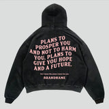 Unisex Hoodie Tops Street Hip Hop Letter Print Pullover Jacket 11281958-Outfit