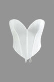 V Hem Tie Back Corset