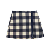 Spring Plaid Split Miniskirt 2751143-Outfit