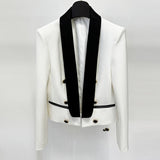 Fongt New Star Fashion Collage Hit The Blue Fruit Collar Short Small Suit Jacket
