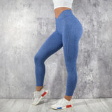Leggings Fashion Fitness Leggings Women High Waist Workout Leggins Solid Patchwork Leggings Mujer