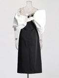 Fashion Dress Women 2025 Spring New Temperament Women's Skirt Bow Black High-End Long