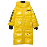 Women's Shiny Down Cotton Coat 2022 New Winter Korean Thick Warm Turtleneck Parka Loose Slim Hooded Jacket