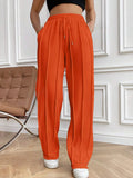 Fongt Women's Casual Fashion Pants Draw Rope Vertical Striped Straight Sweatpants Women
