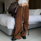 Elastic Waist Straight Leg Cargo Pants-Outfit