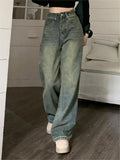 baggy boyfriend jeans with faded