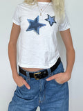 Y2K star print short sleeve