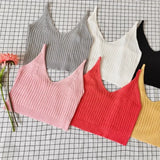 Girls Slim Thin V-Neck Wear Slings Small Vest Women Summer New Short Bottoming Shirt Ins