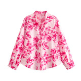 Shirt 7484067 Flower Printed Flute Skirt 7484067 Set-Outfit