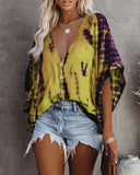 Tees Button V Neck Sexy Casual Befree Short Sleeve