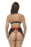 Sexy Black Lace Sling Skirt Perspective Mesh Lingerie