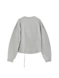 Long Sleeve Hoodless Hoodies Women 2023 Autumn Patchwork Fake Two-Piece Sling Design Oversize Sweatshirt Pullover