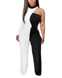 Fongt Spring And Summer New Women's Irregular Trousers Out-Shoulder Commuting